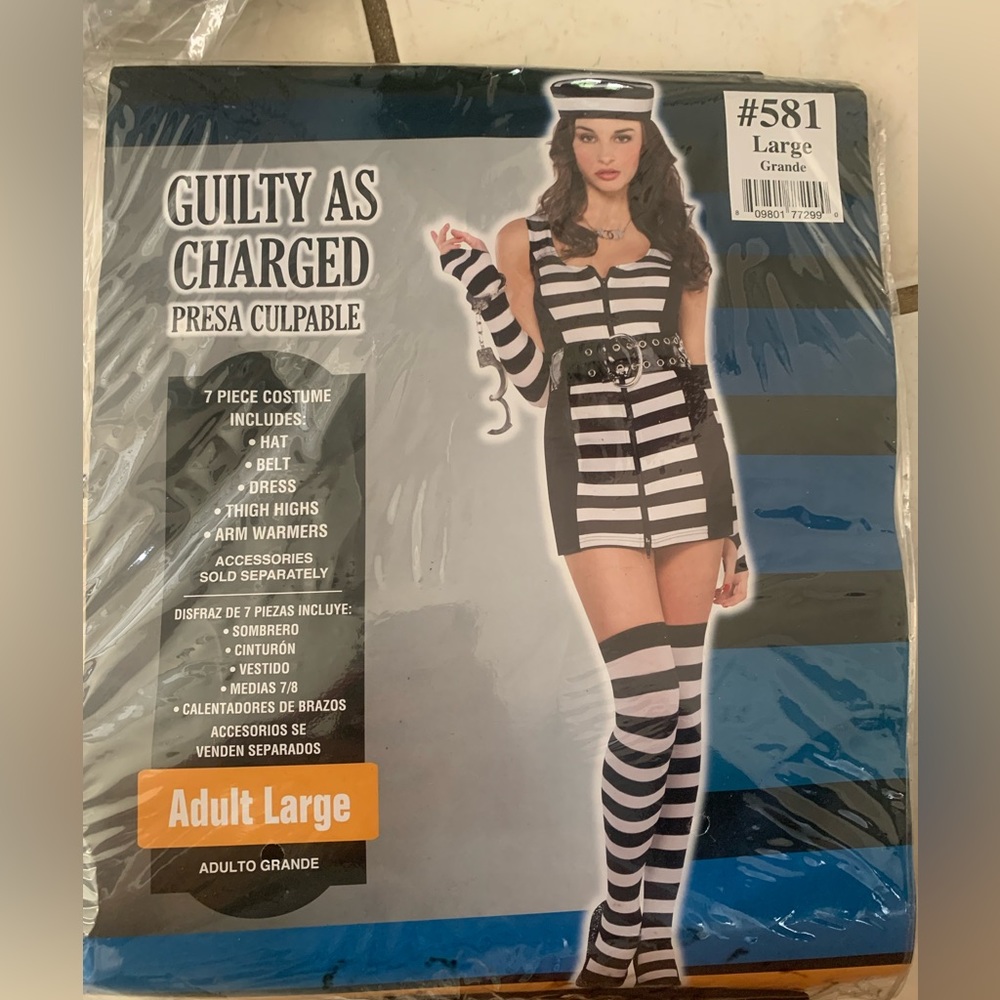 Guilty as charged prisoner costume